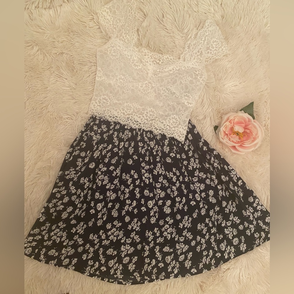 Vintage A&F Floral Skater Skirt